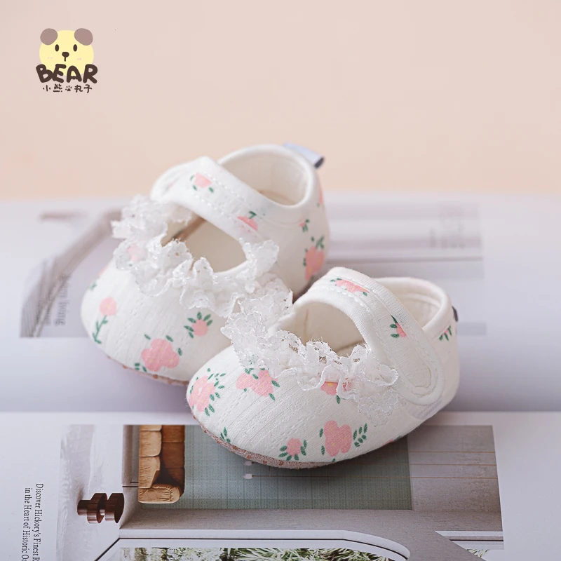 春夏季女宝宝软底学步鞋鞋0-1岁新生婴幼儿布鞋透气新生儿步前鞋6