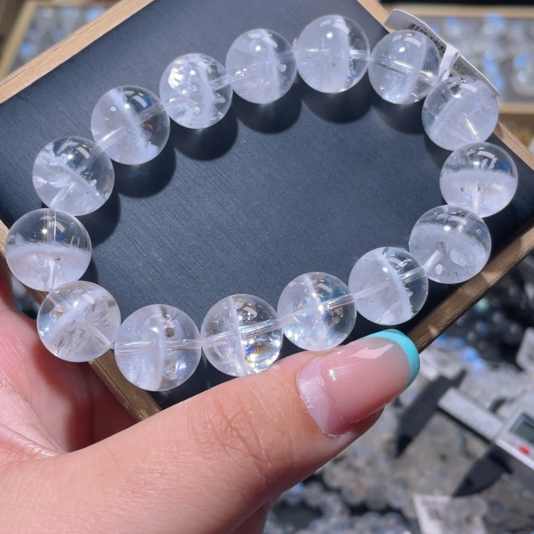 手链未镶嵌长石彩虹白幽灵手链14mm