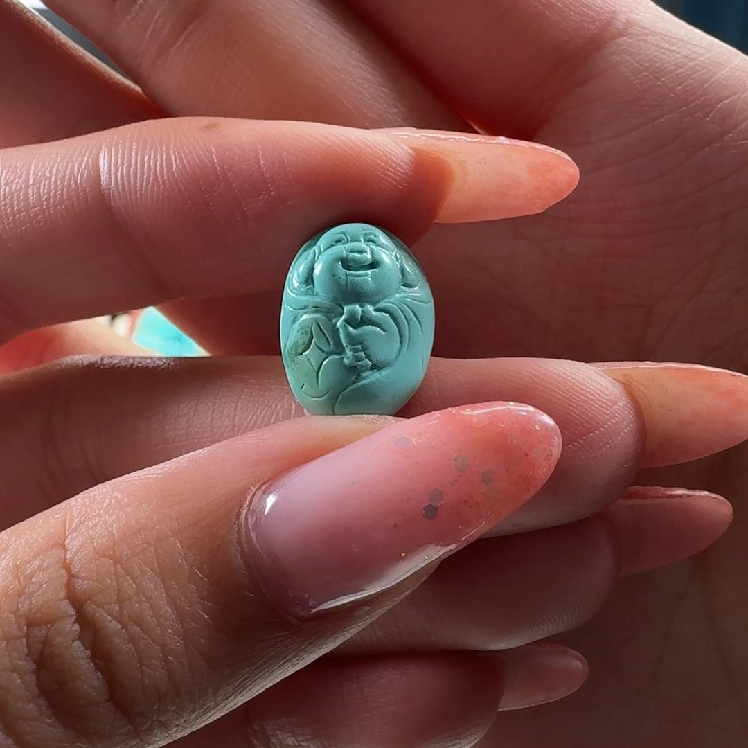 绿松石未镶嵌吊坠(不含链)弥勒佛