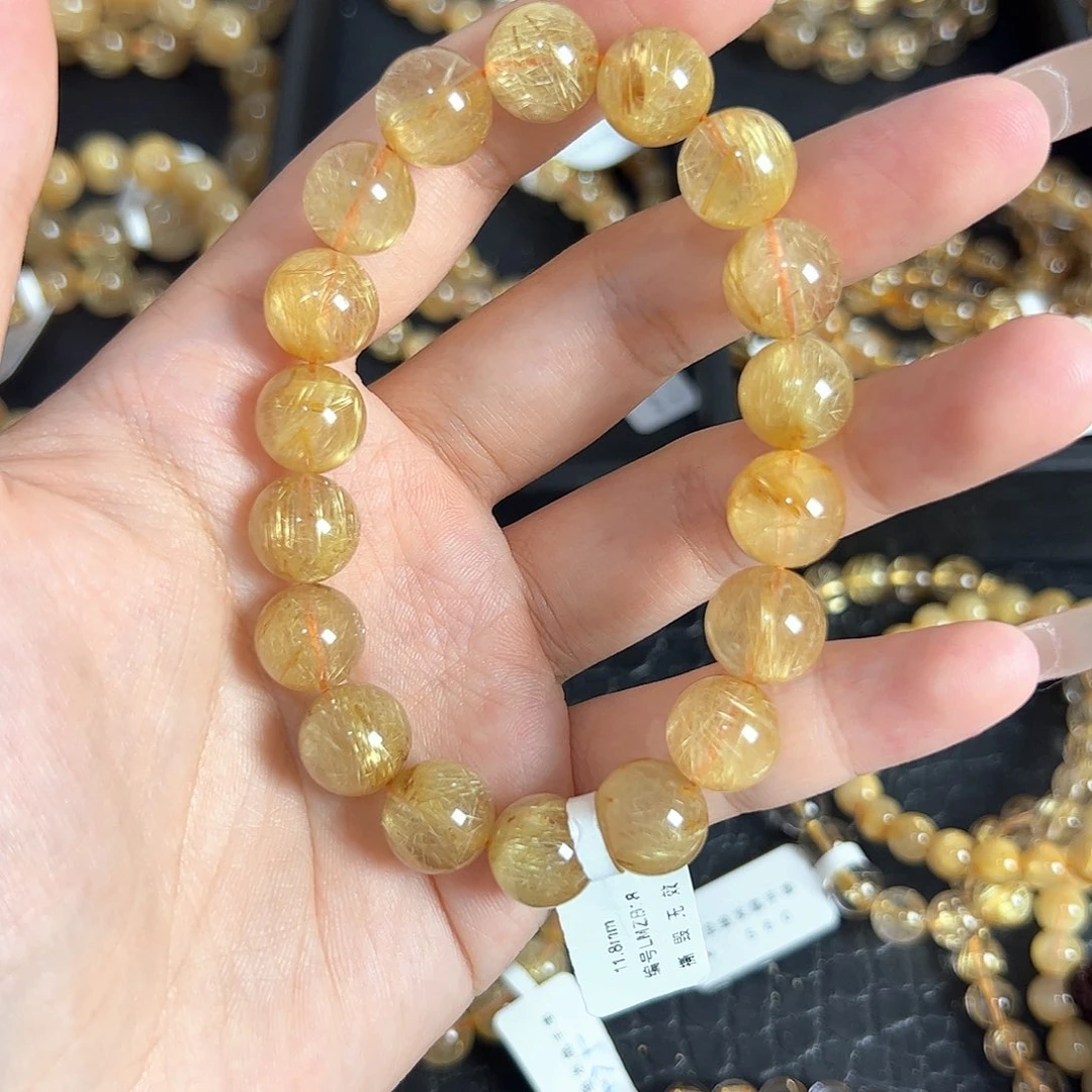 阿***～水晶手链未镶嵌金发晶手链