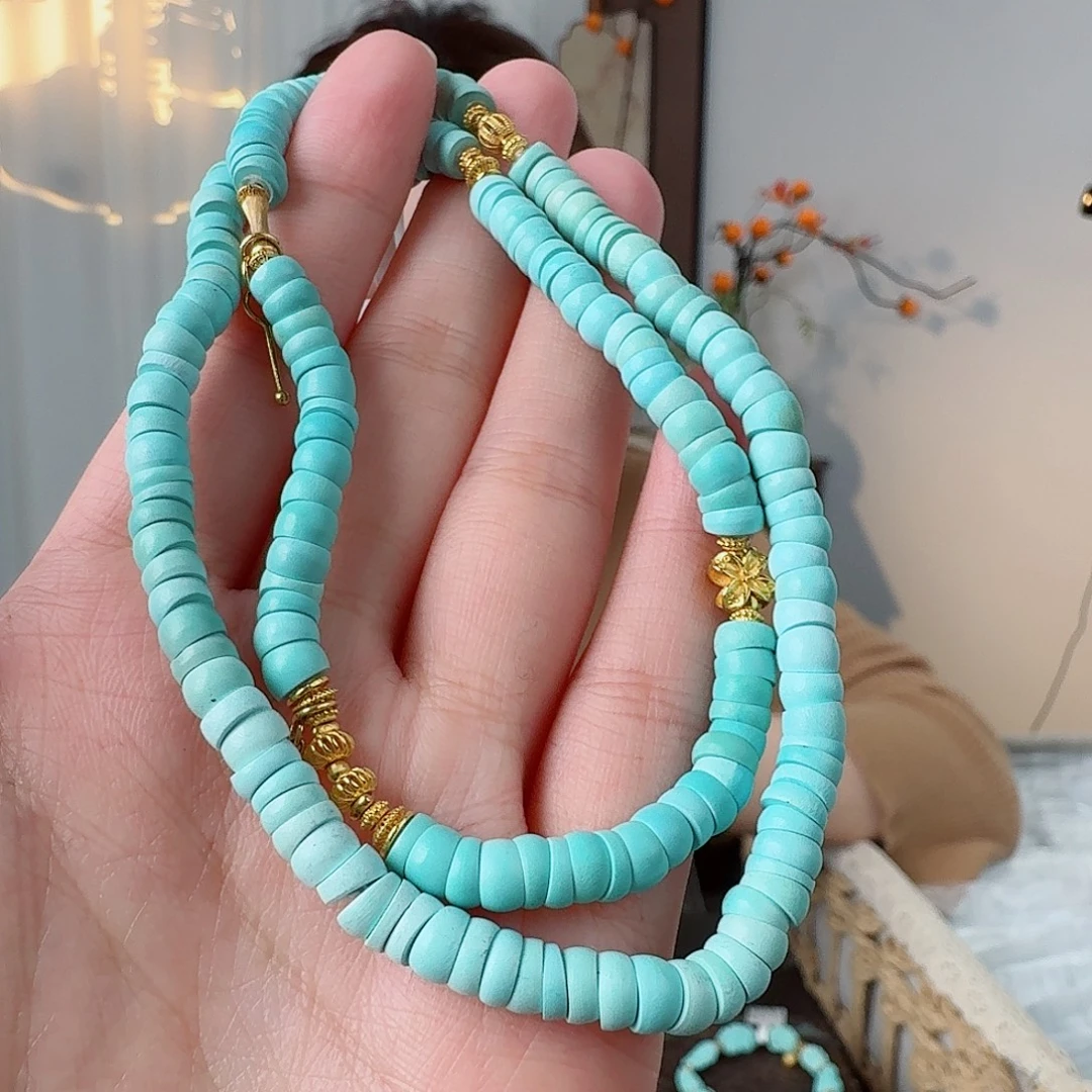 绿松石18K金镶嵌珠宝奇石