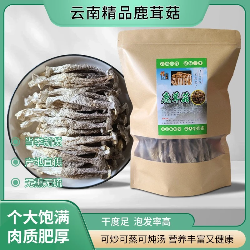 鹿茸菇干货新鲜鹿茸菌云南野生菌脆脆菇煲汤炒菜食材蘑菇特产