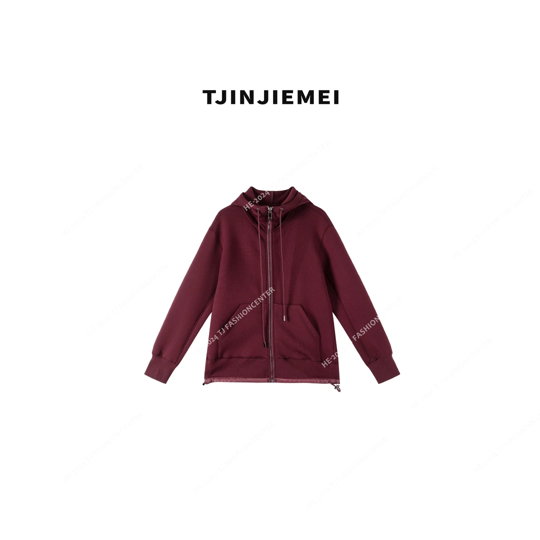 T井姐妹【知己】设计感时尚百搭休闲连帽外套WT2502-730086