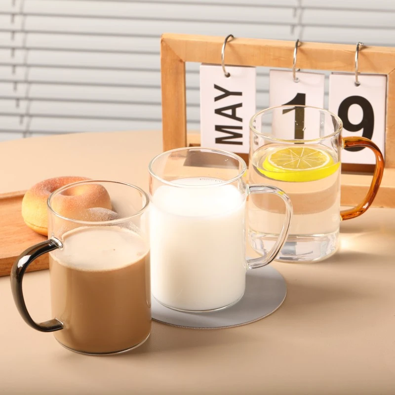 耐热玻璃厚实高硼硅玻璃杯喝水杯泡茶喝茶杯清洗简约风透明家用