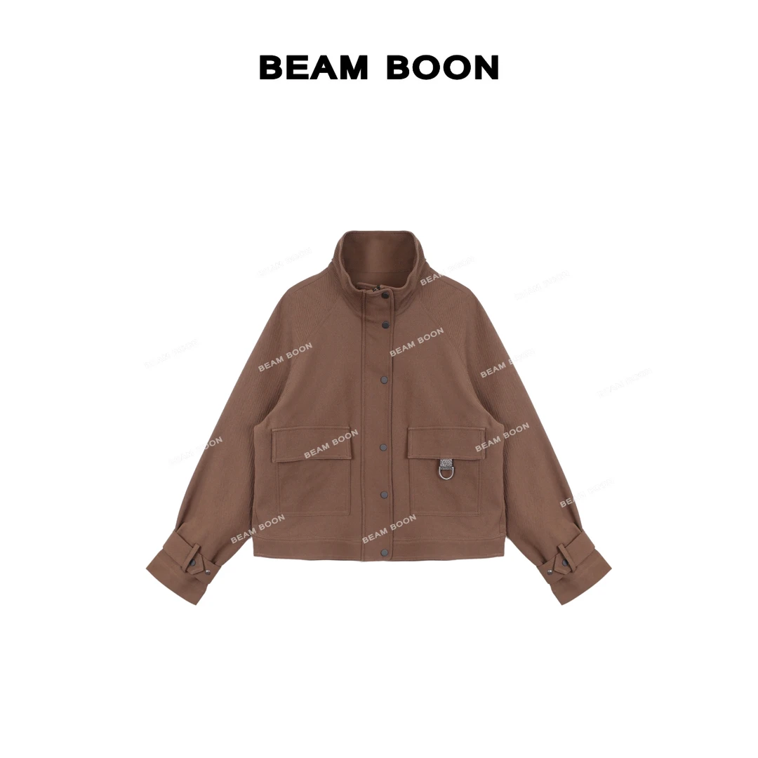 Beam Boon【森林岛】高定老钱风解构式斜纹肌理中空纱夹克外套