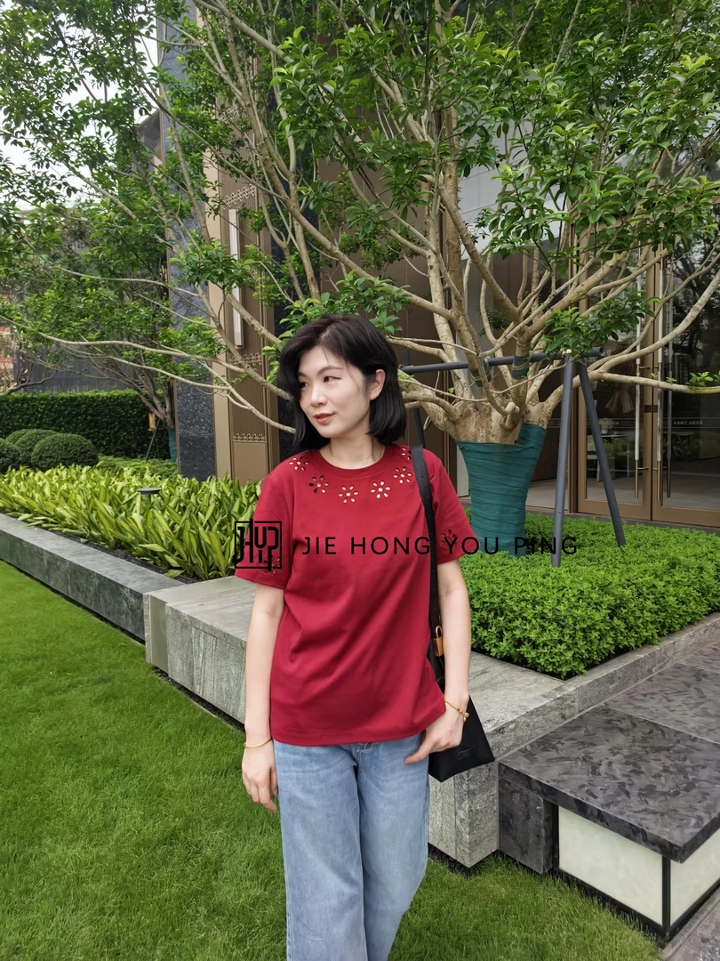 2025夏季新款瞬间降温T恤短袖休闲上衣女士宽松显瘦洋气25550