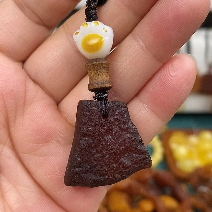 未镶嵌蜜蜡裸石钥匙扣