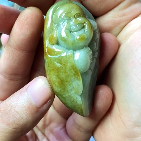 颈饰未镶嵌翡翠福豆豆珠宝翡翠颈饰