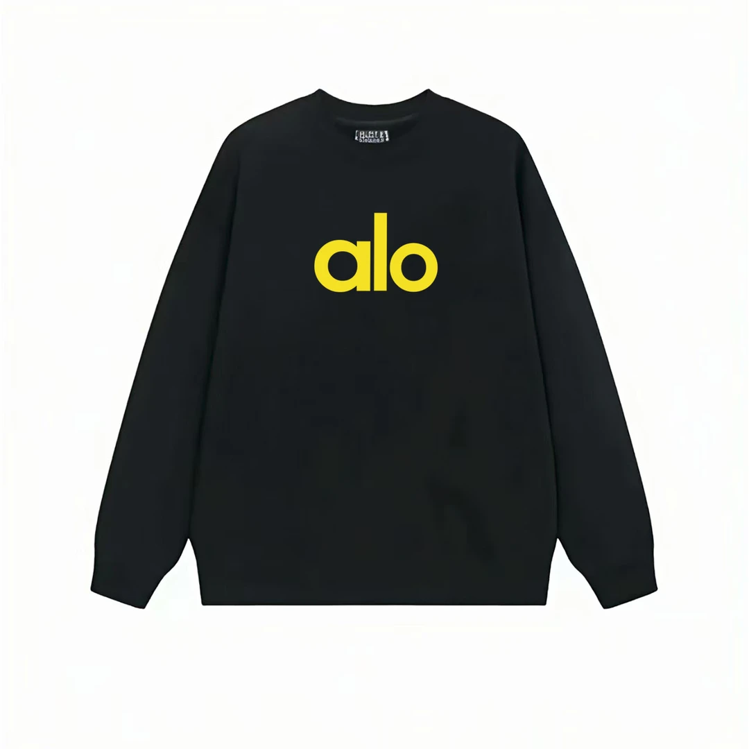 2025年秋冬季爆款不加绒休闲男女同款圆领卫衣Z-黄色AiO