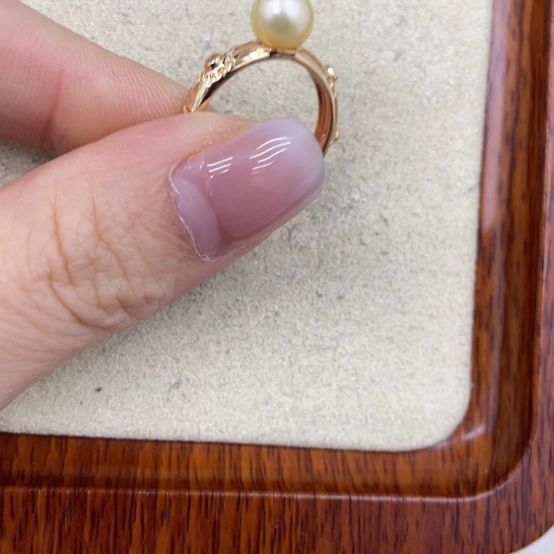 海水珍珠银S925镶嵌戒指