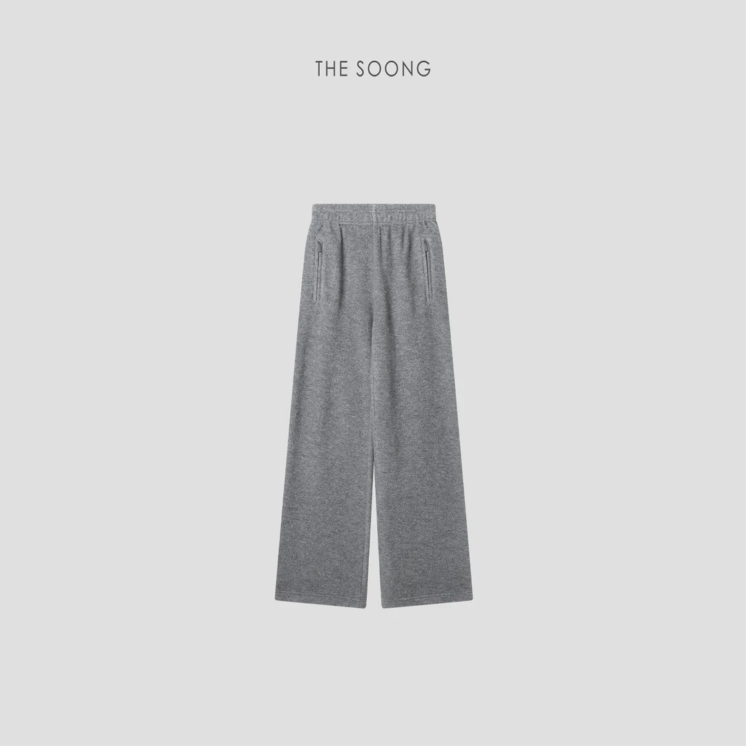 THESOONG|"暖暖裤"澳洲羊毛颗粒绒双针冚车高弹中腰休闲裤Z7327