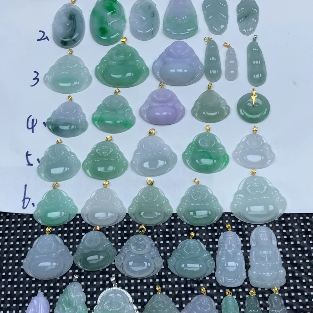 翡翠未镶嵌挂件天然