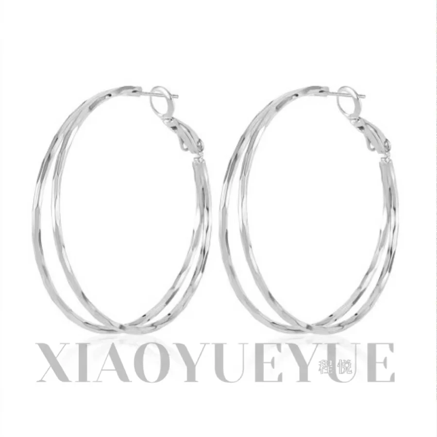 铜合金耳饰 程悦夫妇【新品】A-02220原创设计欧美百搭大耳圈耳环