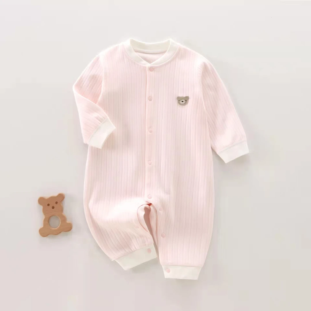 200-400秋冬智能恒温夹棉哈衣幼儿女宝通用长袖爬服家居服