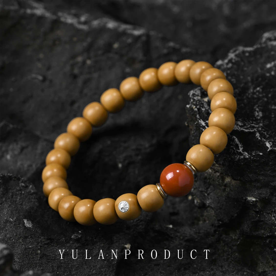 龙虎山【小乔】【鸿运当头】猴头核桃老型9mm+ -南红圆珠搭配款