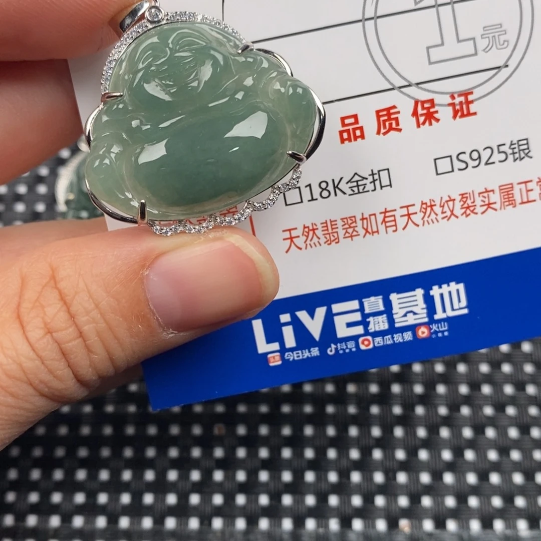 翡翠银S925镶嵌颈饰