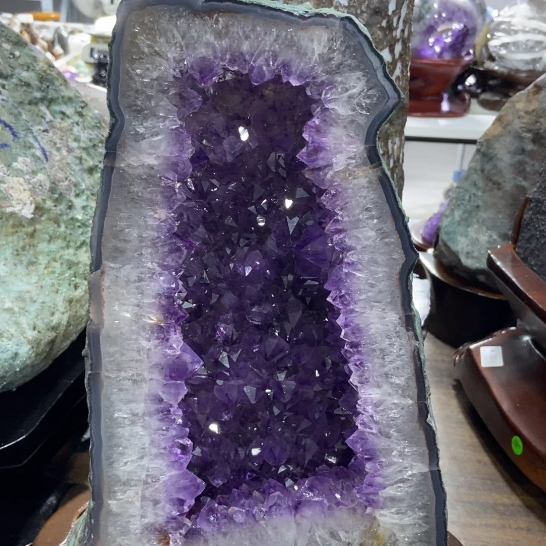 紫晶摆件未镶嵌水晶