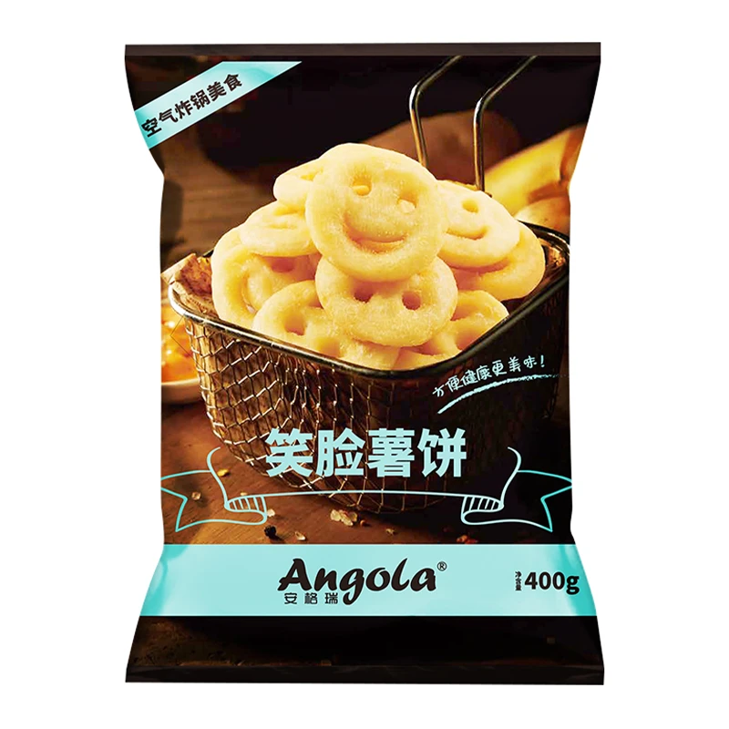 安格瑞【笑脸薯饼】400g冷冻薯饼 顺丰包邮 造型可爱孩子追捧小吃