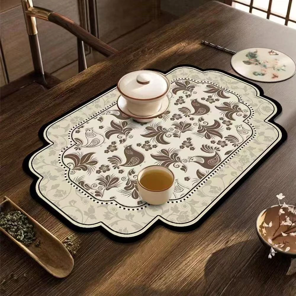 A479-[40X60]硅藻泥茶桌厨房台面沥水垫浴室地垫吸水防滑速干