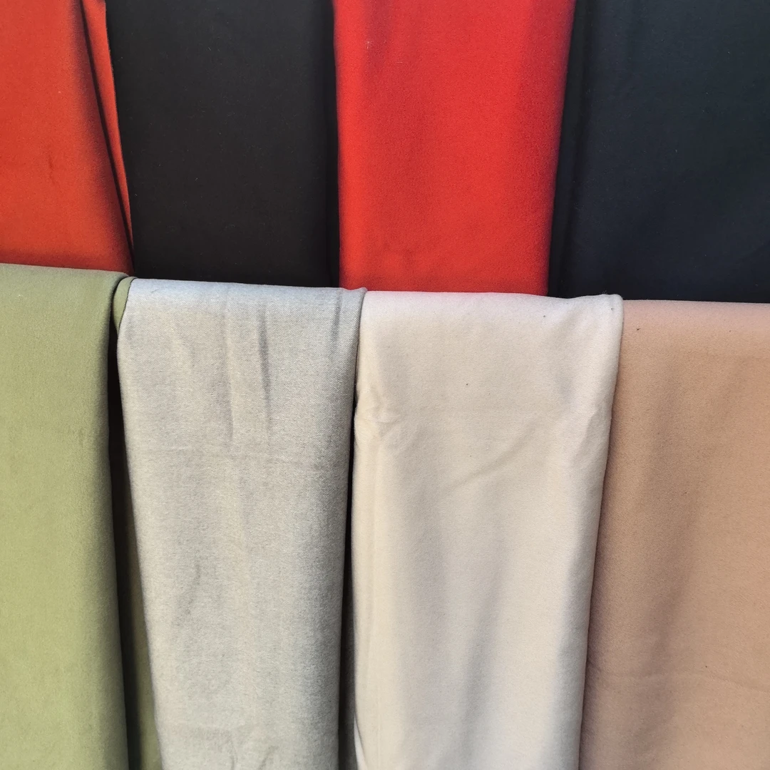 秋冬加厚双面羊绒格子毛呢雪貂布料