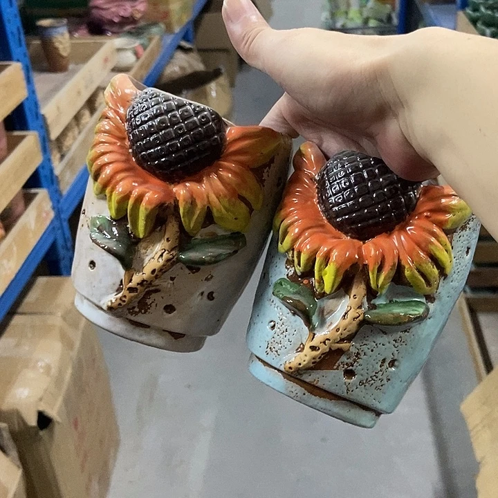 花盆单场满9.9发货10*13白蓝