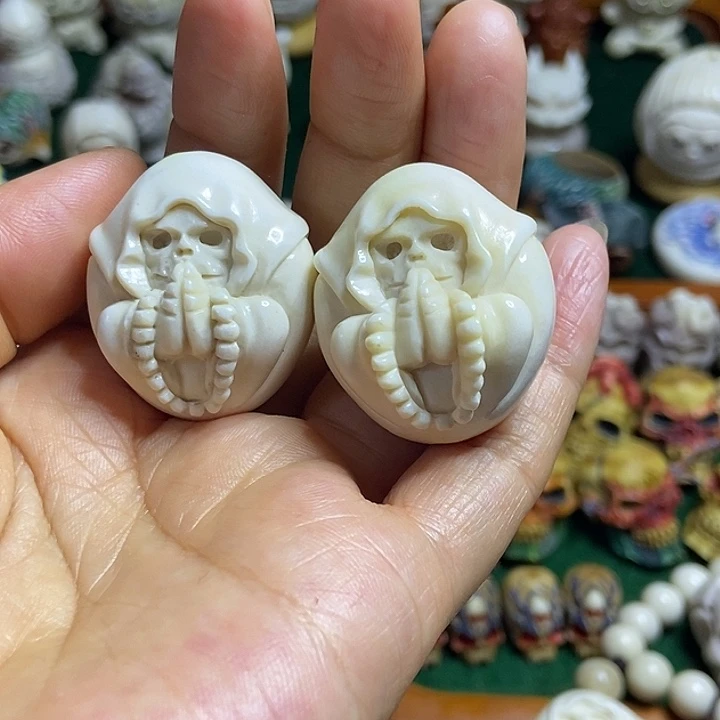 *****配饰鹿角雕刻一对出