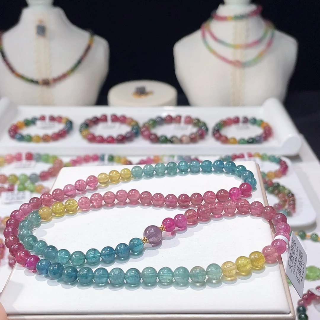 碧玺手串未镶嵌6.3mm±