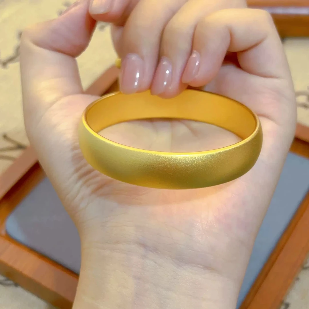 合金手镯 Z054 黄色手工古法泥鳅背轮胎手镯【JJ】HEJSZ054