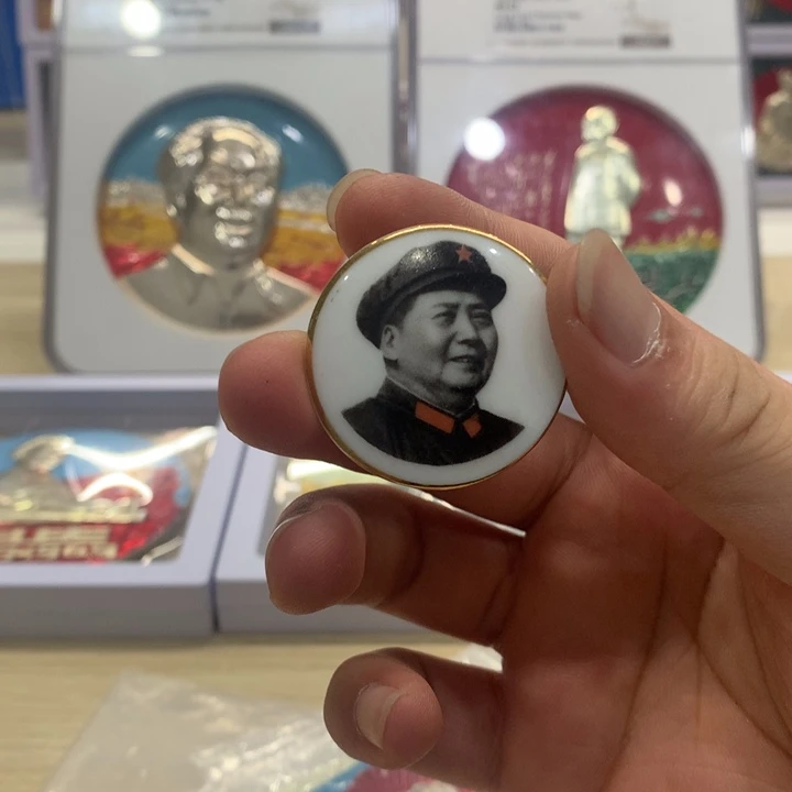 铝大**形红章3.5cm武像瓷章备湖南6。