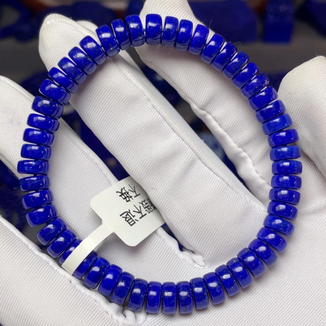 未镶嵌青金石7×3mm直切药片手串