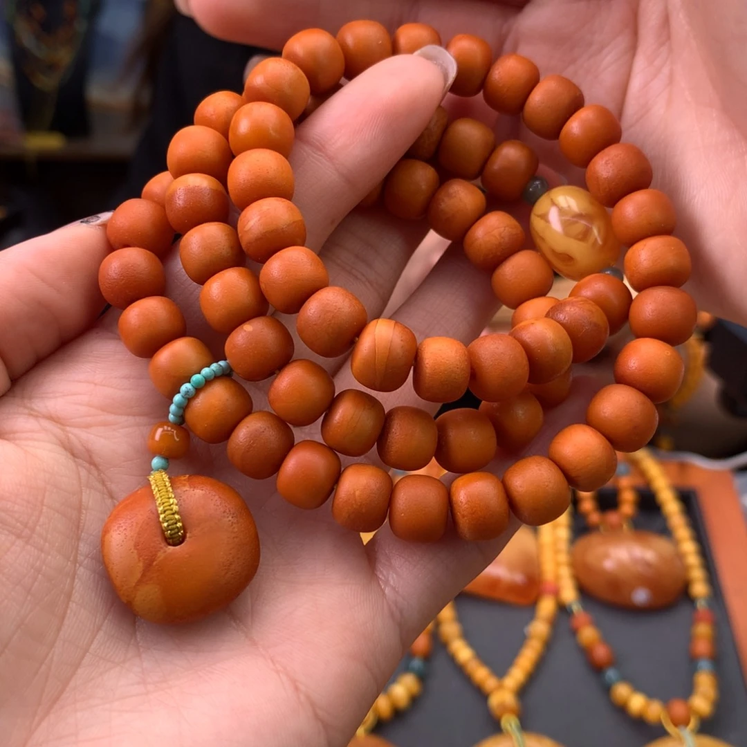 蜜蜡手串未镶嵌天然