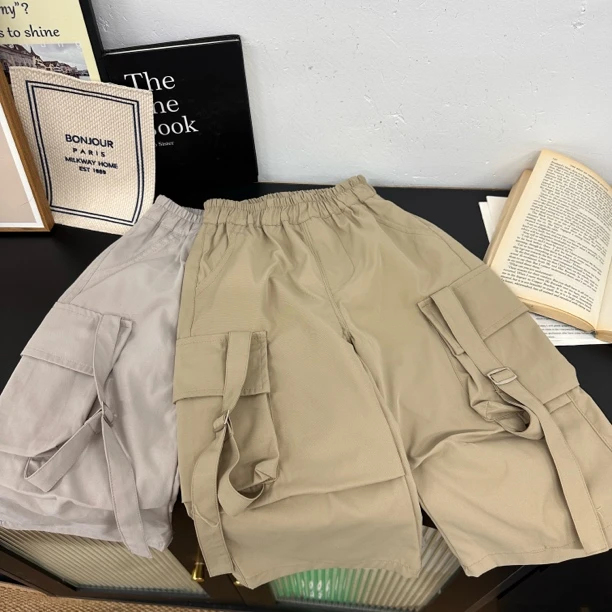 3900男女童时尚潮流百搭炸街夏季工装直筒中裤