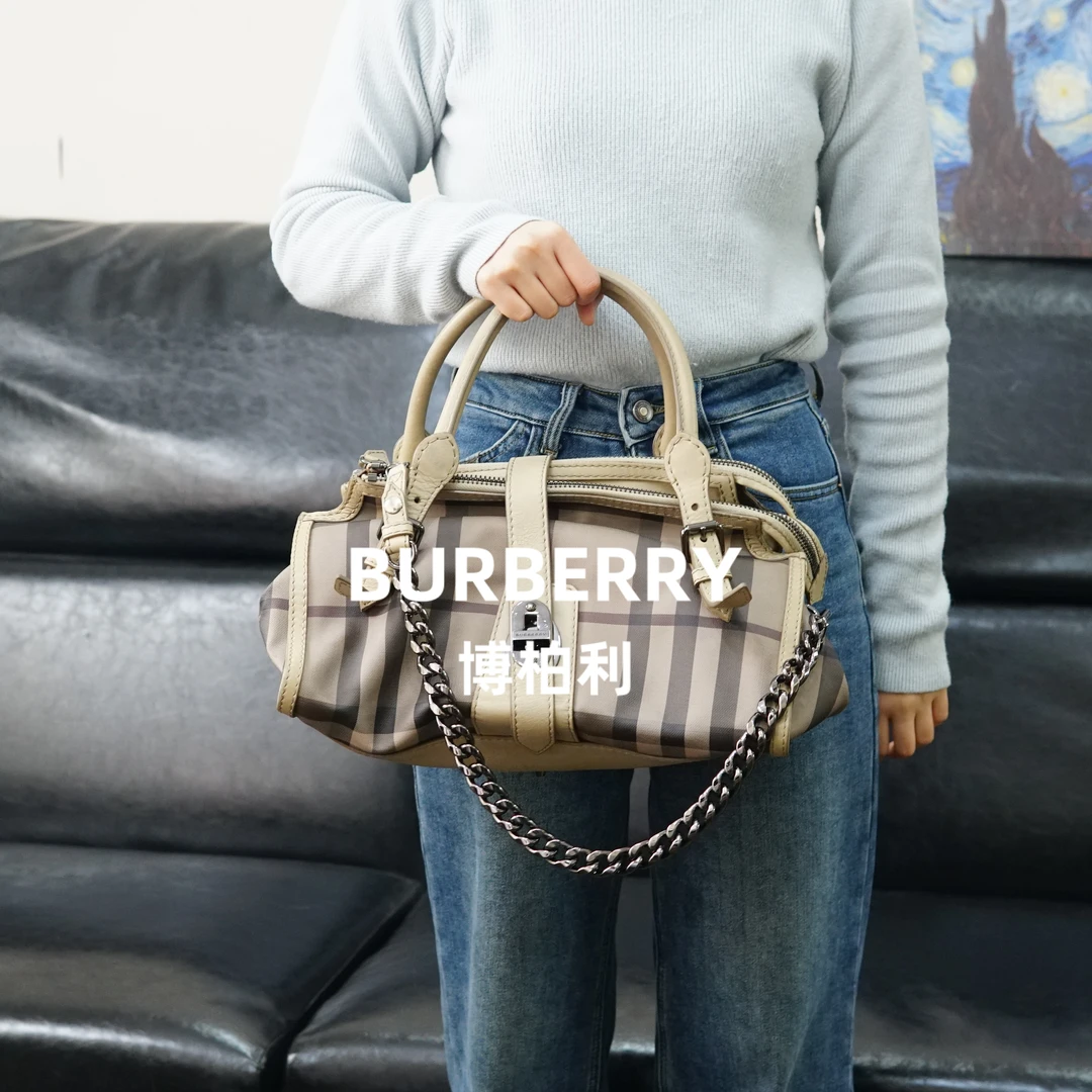 95新 BURBERRY/博柏利 巴宝莉/格纹单肩包/fyZZ02412036/2036