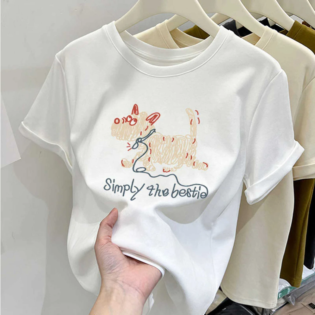 正肩磨毛小众设计感短袖t恤女减龄加厚款洋气上衣打底衫秋冬季潮