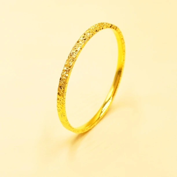 足银手镯 足银999.9窄版碎冰冰闭口手镯Z029