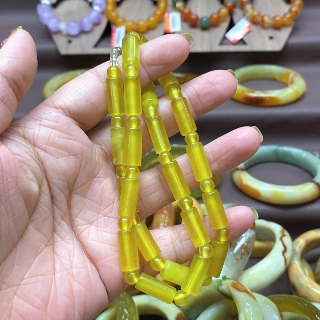 蛇纹石玉未镶嵌手链