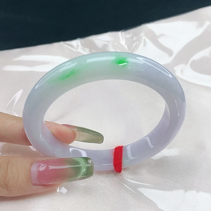 翡翠未镶嵌手镯圈56，04044