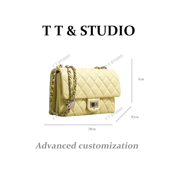 【TT Studio】SK-92630-黄色RAIN.CUN简约腋下斜跨轻奢女包