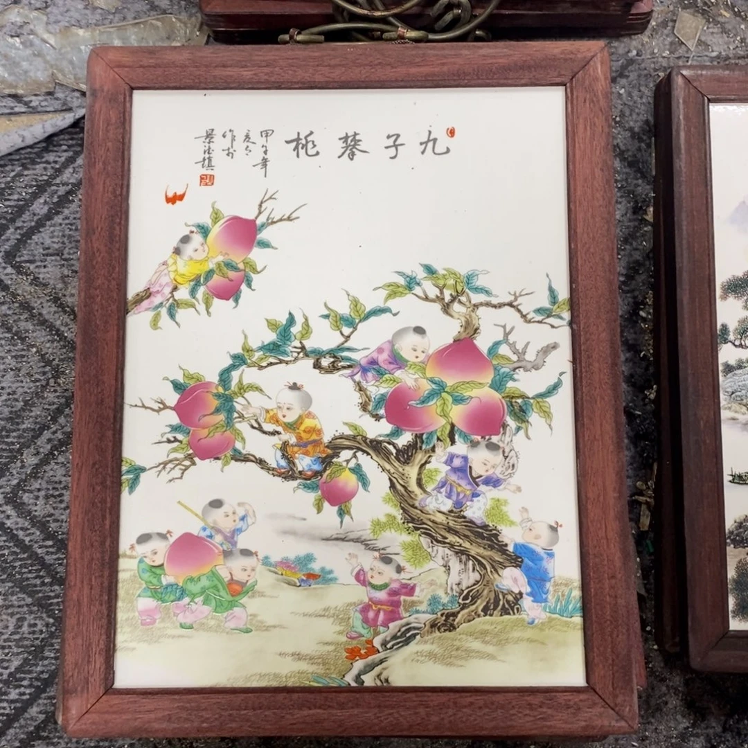 瓷37*28 景德镇瓷板画柴窑烧制