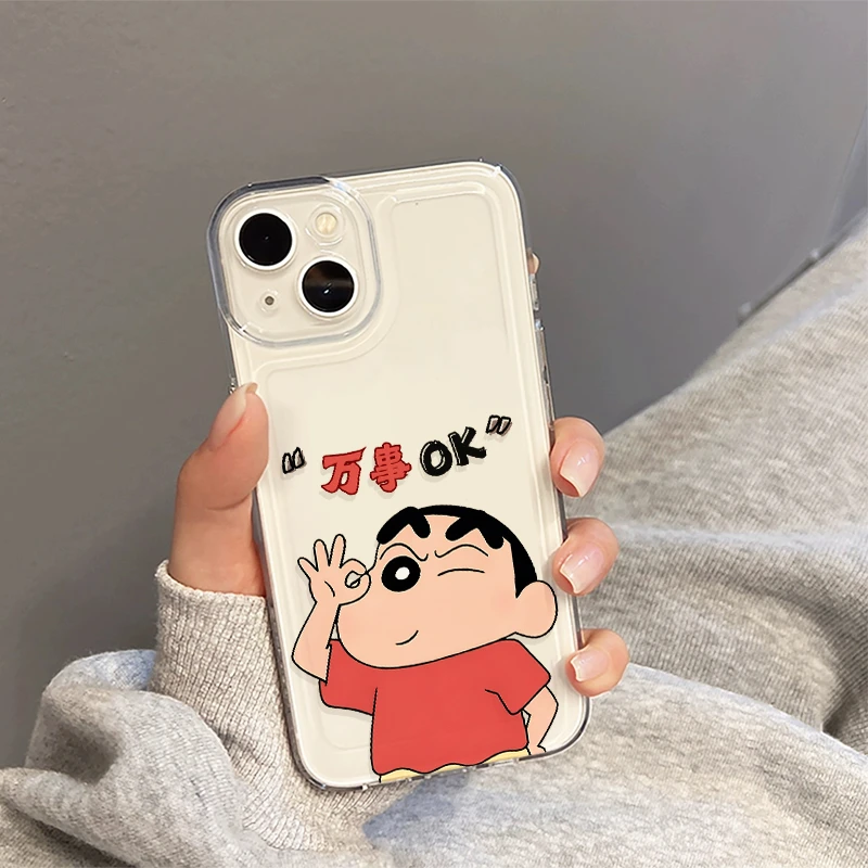 万事OK小新iPhone16手机壳15苹果14软13小米vivo华为适用创意简约