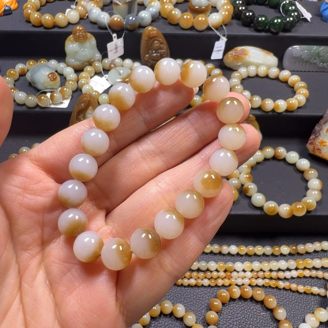 天***街和田玉未镶嵌手链卡10