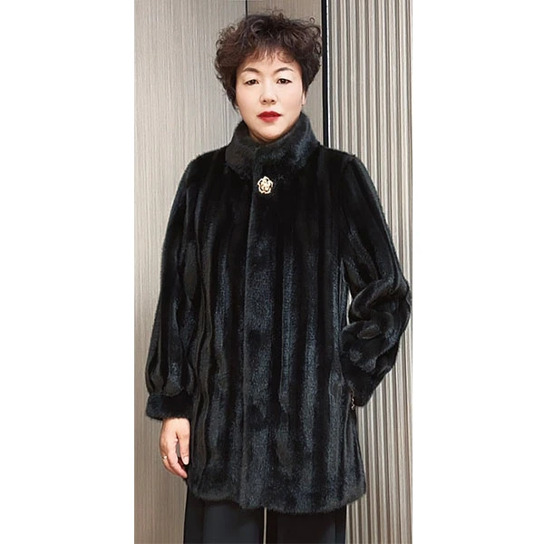 冬季中长款立领妈妈装时尚优雅外套气质百搭宽松显瘦加厚新款大衣