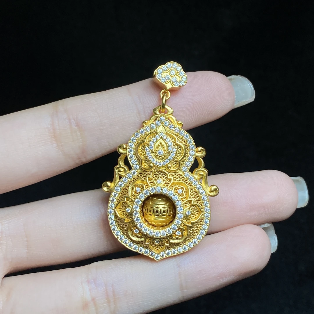 足银银制品 【小北严选】足银葫芦吊坠约28*37mm带盒 -DH34X598