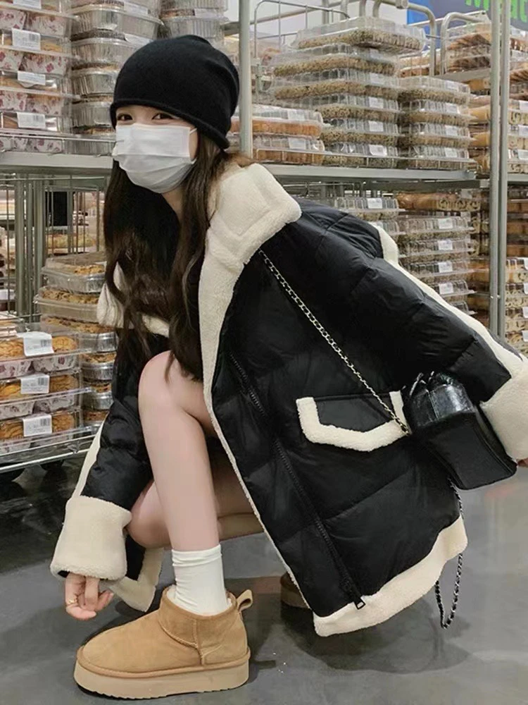 【心依阁铭品】拼接羽绒服门店款直播间下