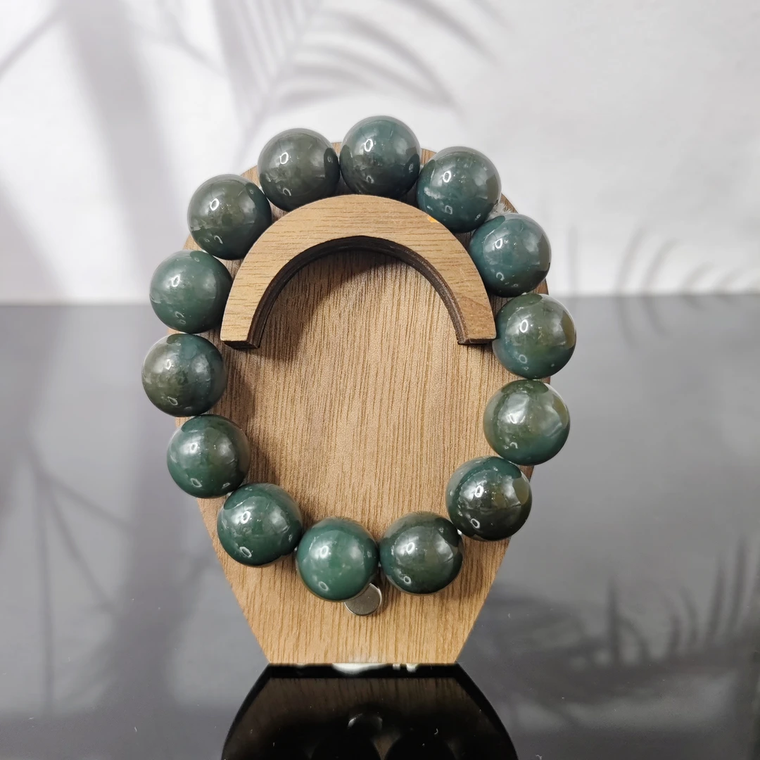 X和田玉圆珠手串（卡16）3091