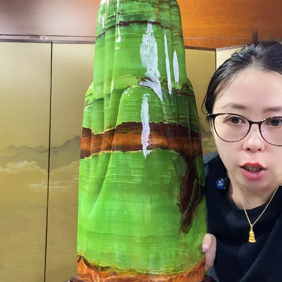 石材山水画作品摆件
