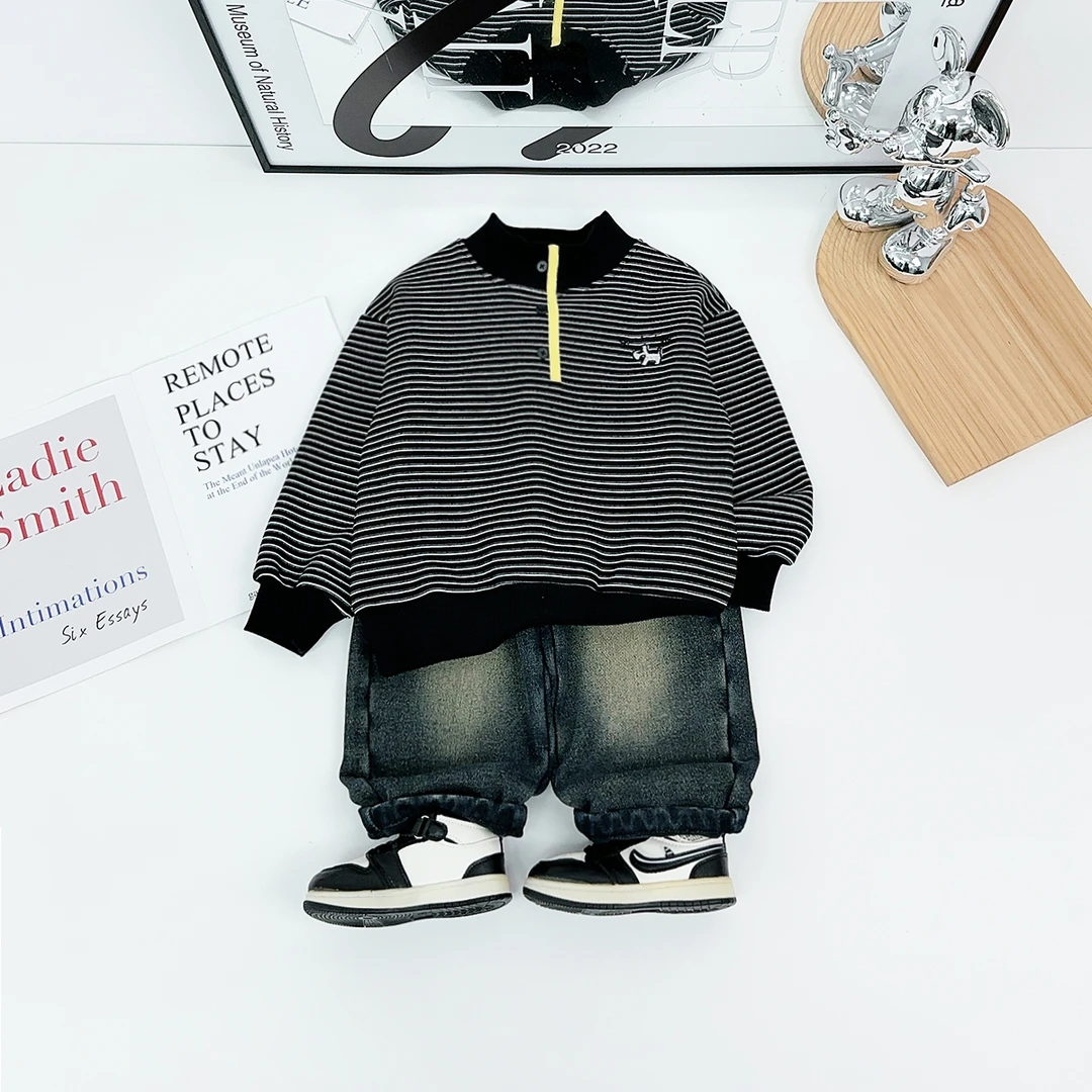 儿童卫衣加绒款长袖2025新款秋冬装男童宝宝HS25120 悠悠童话童装