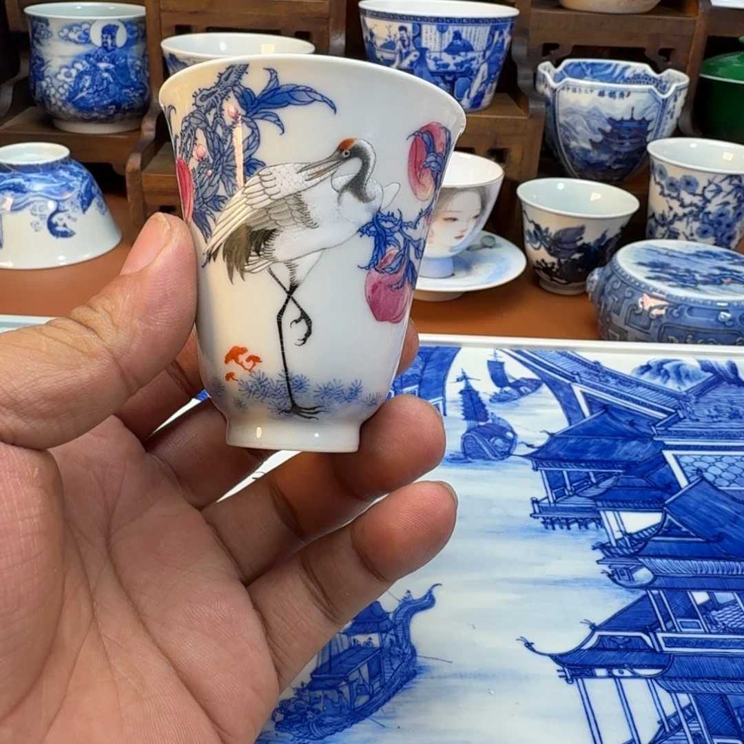 鱼****杯子陶景德镇全手工手绘陶瓷