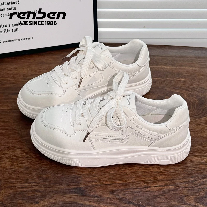 人本官方旗舰店2025冬季新款百搭学生休闲板鞋女款时尚休闲鞋女鞋