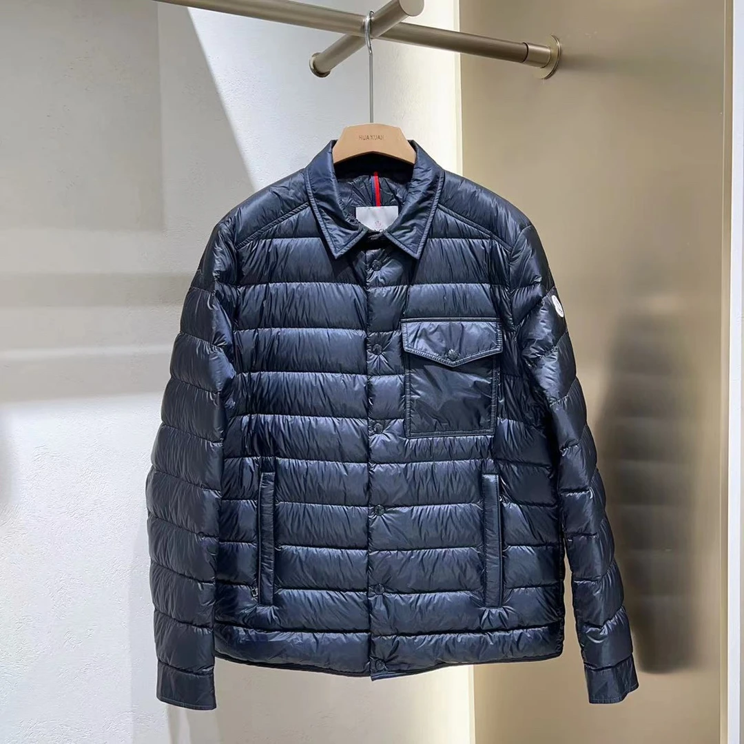 全新未使用Moncler盟可睐 1A00023 男士薄款翻领羽绒服外套